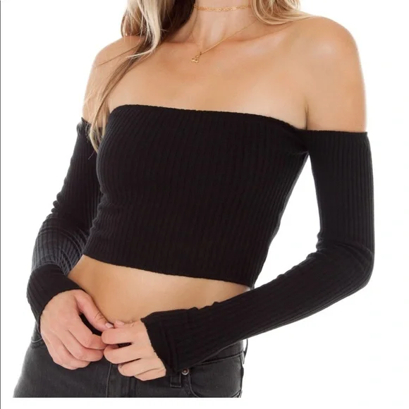 Are You Am I Minka Long Sleeve Top Black S - Picture 3 of 5